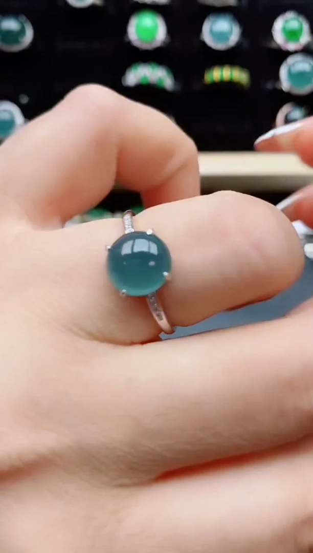 【闪购商品】翡翠戒指银S925镶嵌321321