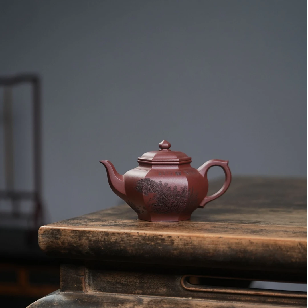 无名之砂【六方笑樱】精挑紫泥丨宜兴紫砂壶高端茶器茶具