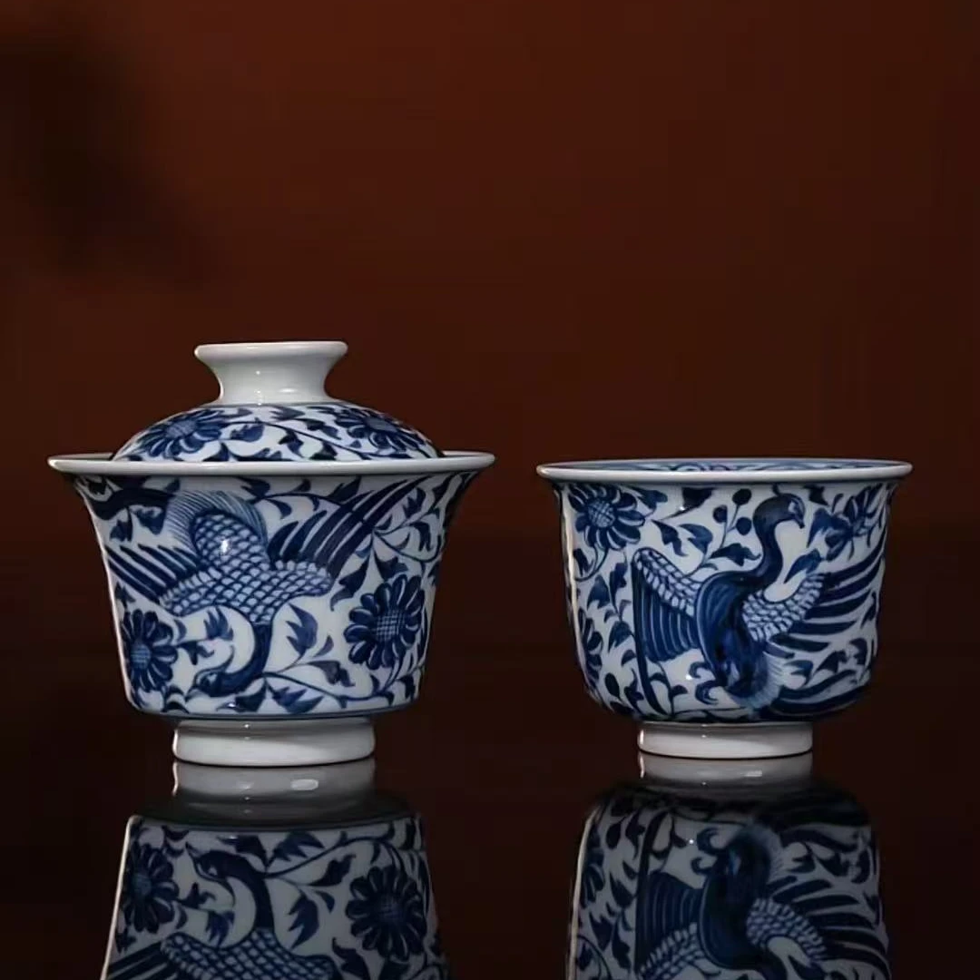 古蓝堂元青花  茶盘 杯子 盖碗 水洗 全系列产品