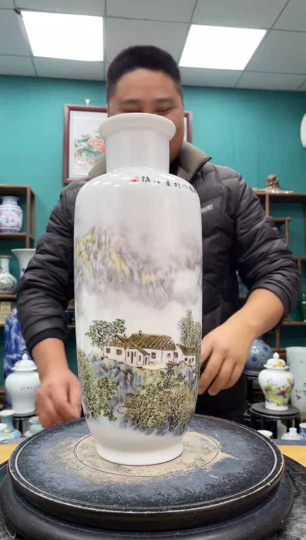 摆件302山水陶瓷摆件