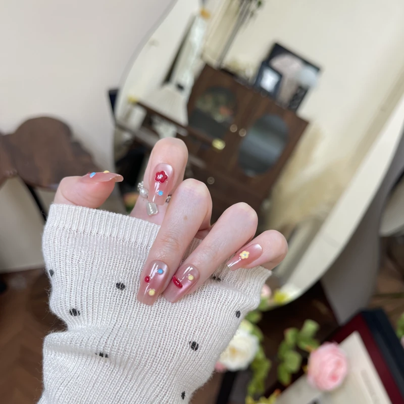 【131彩虹涂鸦】Thankokay-穿戴甲气质轻奢高级感美甲甲片穿戴式