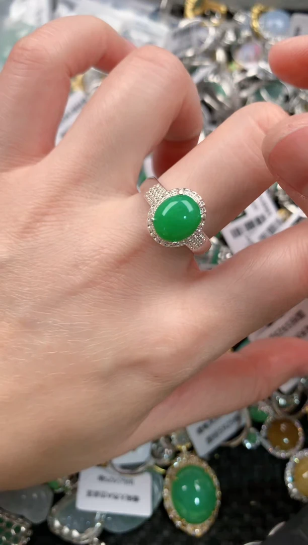 未镶嵌戒指翡翠333---3