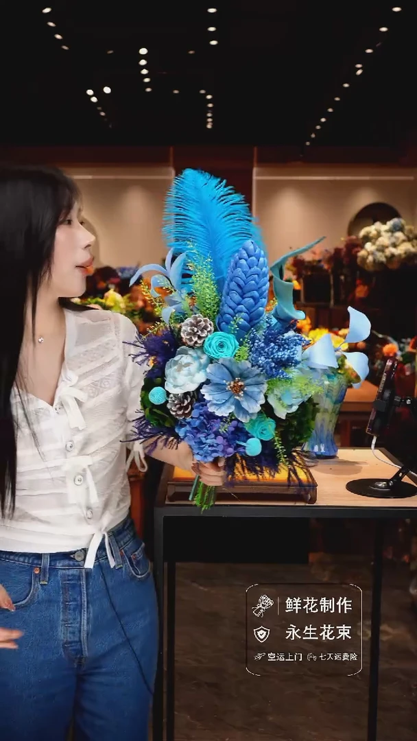 琉璃手工艺品手工花器花束空运包邮送货上门-以图片为准