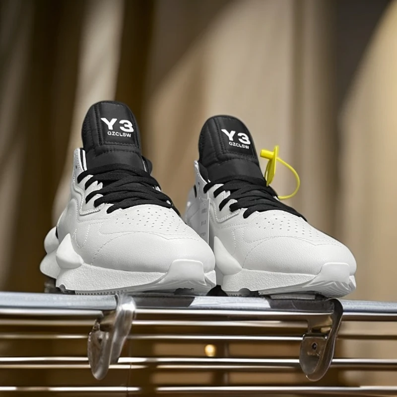 Y3GZCLSW秋季百搭超火ins老爹鞋女情侣真皮厚底系带休闲运动鞋男