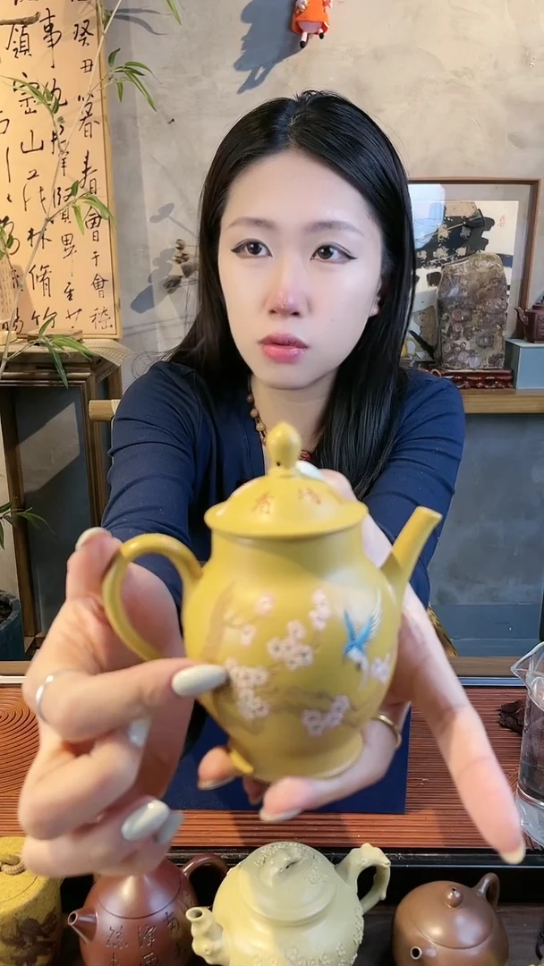 茶壶紫砂赵晖冰窖冷黄金暗香玉屏一壶两杯套组