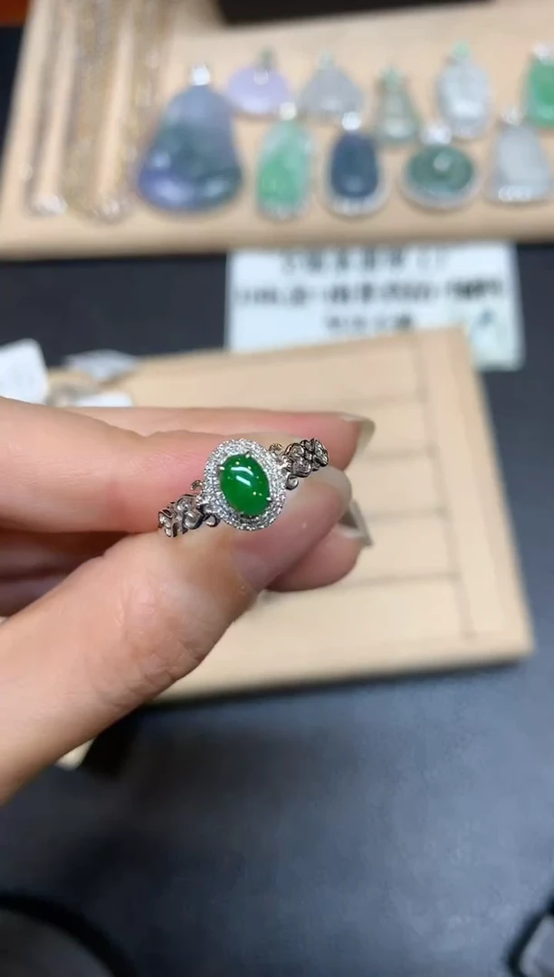 【闪购商品】翡翠戒指18K金镶嵌【无服务费