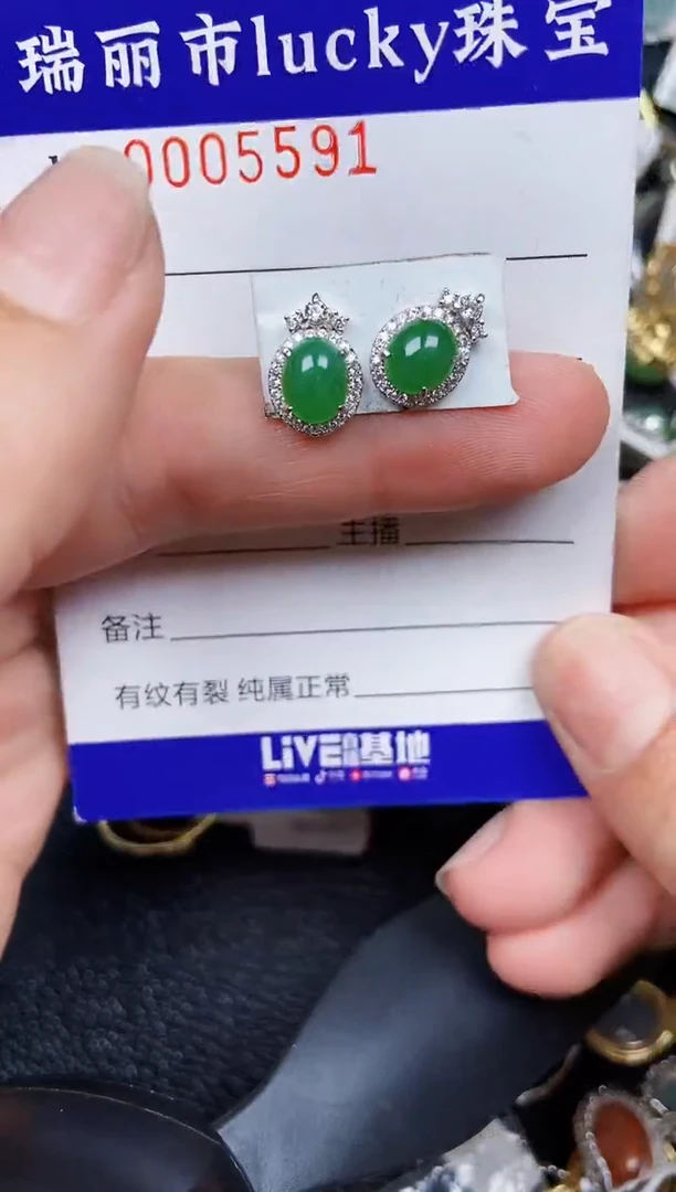 翡翠银S925镶嵌颈饰5591