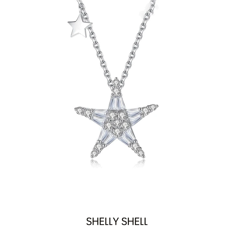 Shelly Shell 铜合金锆石吊坠 星星项链 锁骨链高级轻奢时尚2