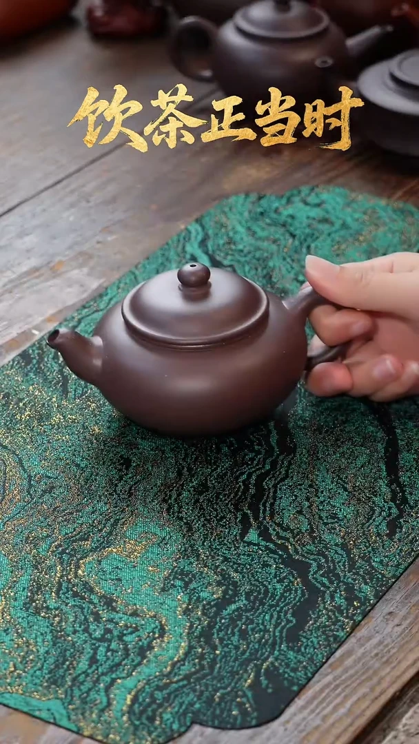 茶壶紫砂波**琴全手工底槽清扁樱