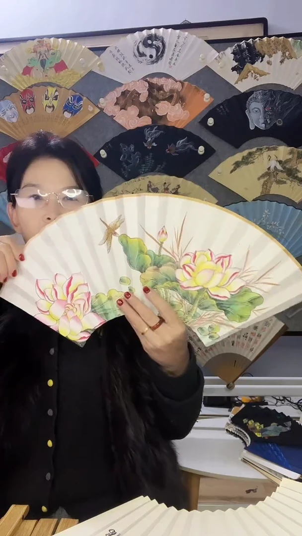 扇子九五寸十八方玉竹折扇