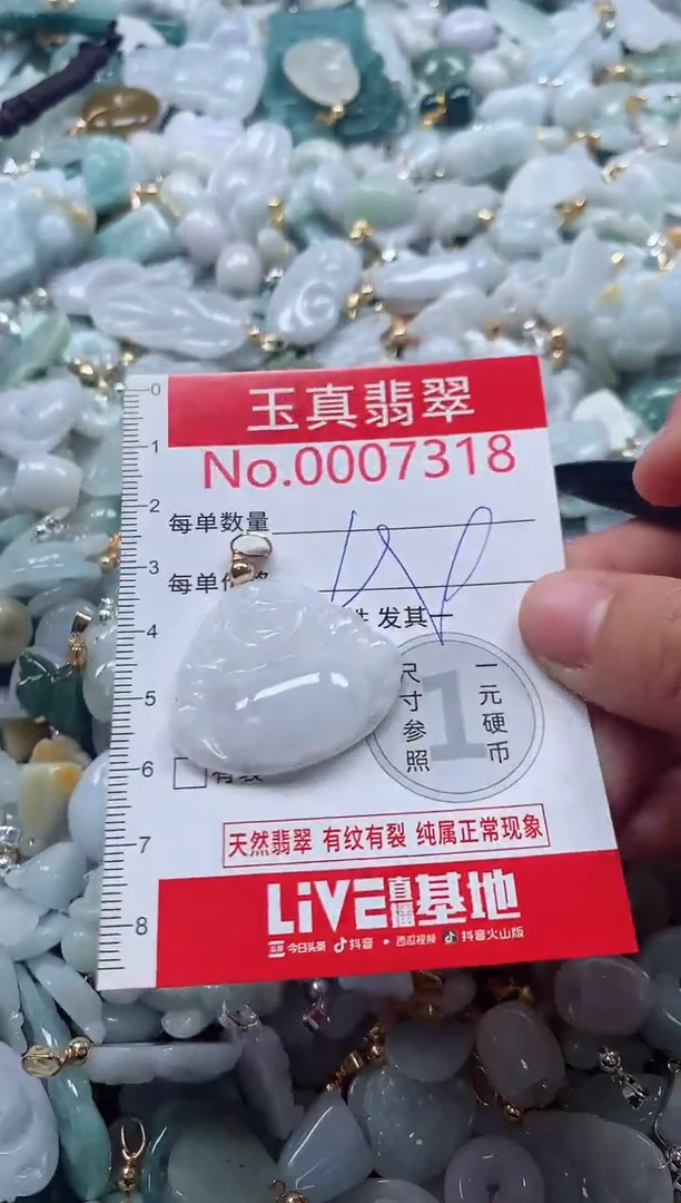 吊坠(不含链)未镶嵌翡翠7318