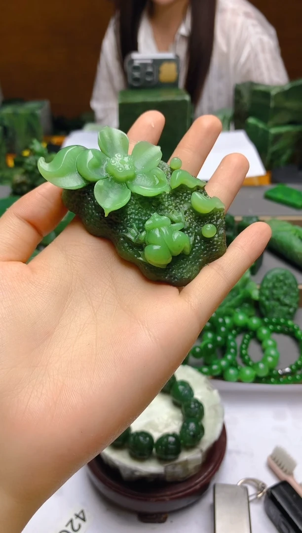 和田玉（碧玉）未镶嵌摆件0