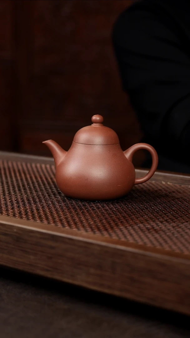 茶壶紫砂1-1梨形【带矿标证书】