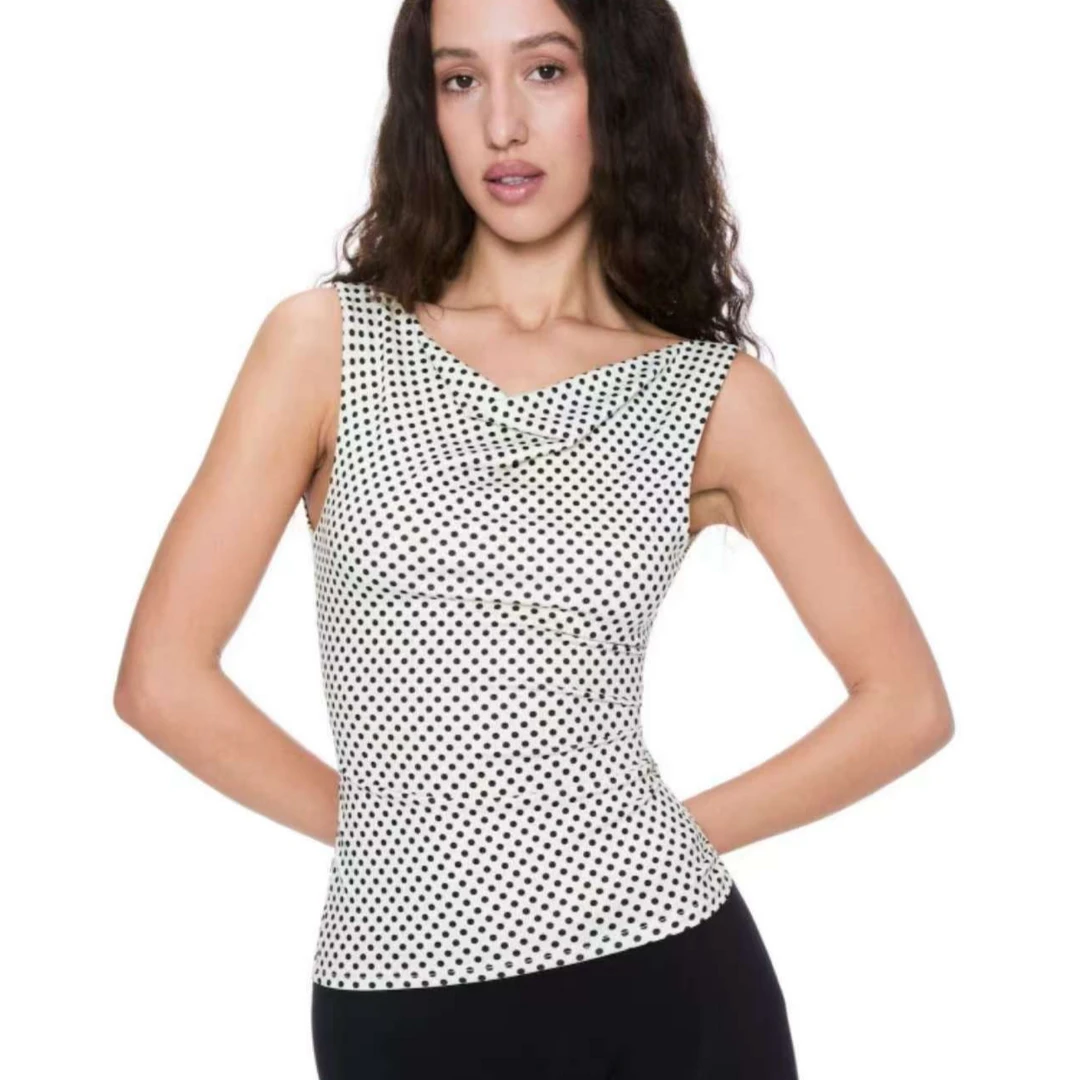 MIAOU SS25 设计师品牌【output】  黄色波点上衣