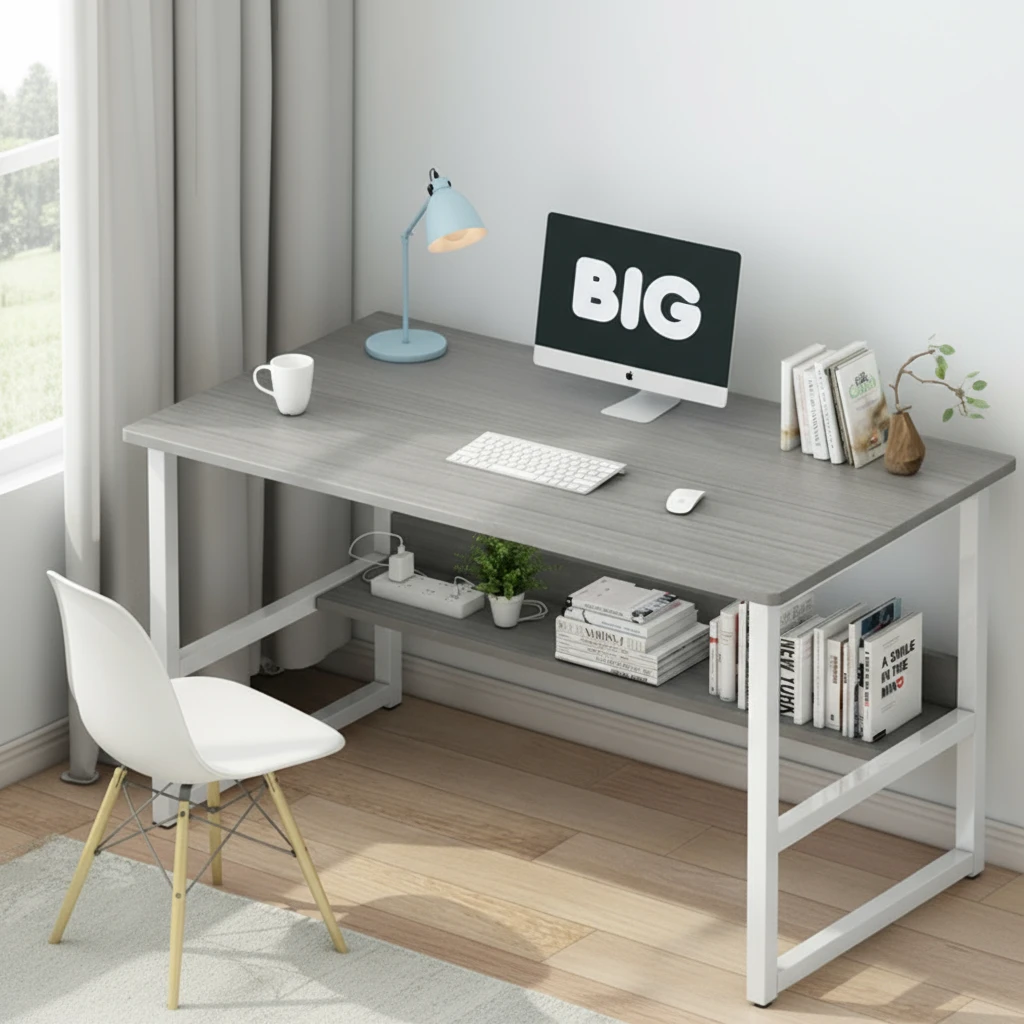 简约家用书桌办公桌台式桌电脑台桌椅长方形电脑桌出租房专用简易