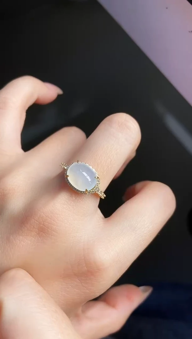 银S925镶嵌戒指翡翠12