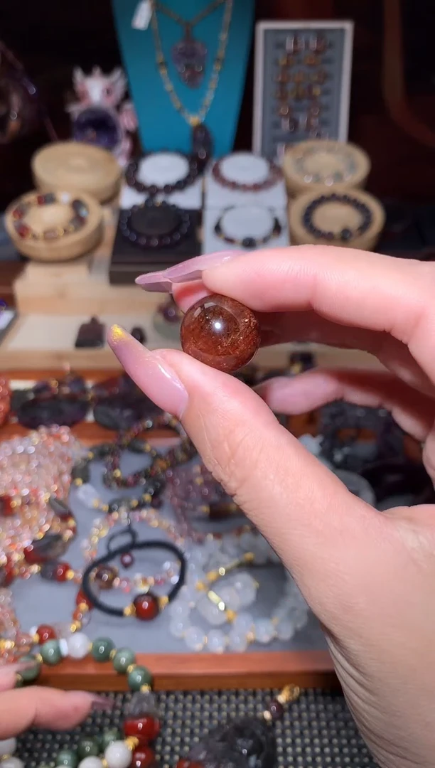 未镶嵌颈饰水晶黑金超七单珠17+mm