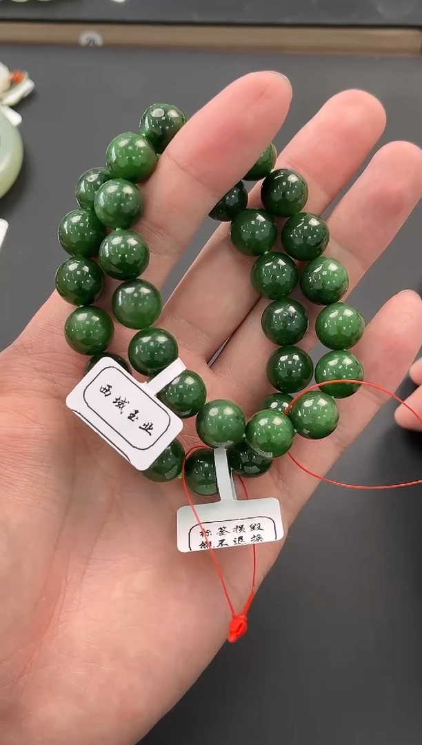未镶嵌手串和田玉和田碧玉手串卡12微色差 多样性拍一发一