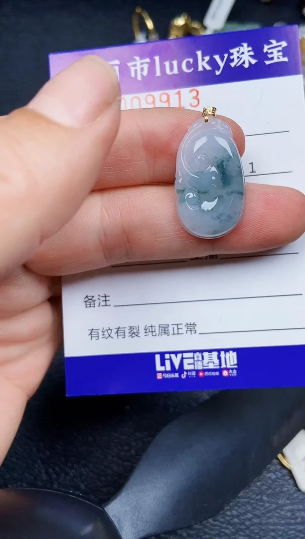 翡翠18K金镶嵌颈饰991318k