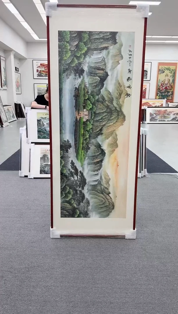 国画手绘聚宝福地 219*88