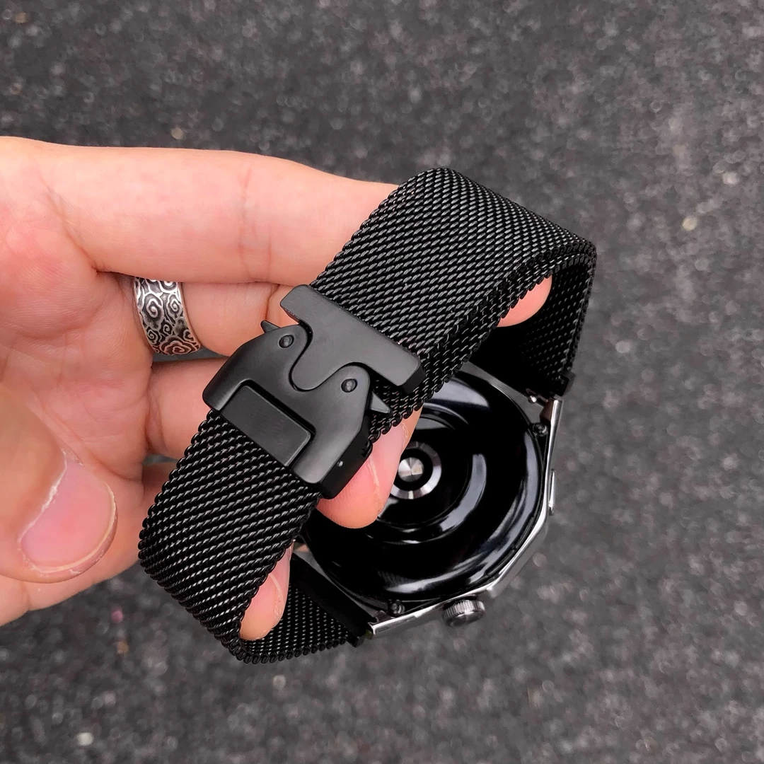 卡客风暴 金属米兰伞扣适用华为手表GT4表带GT5pro钢带watch3小米