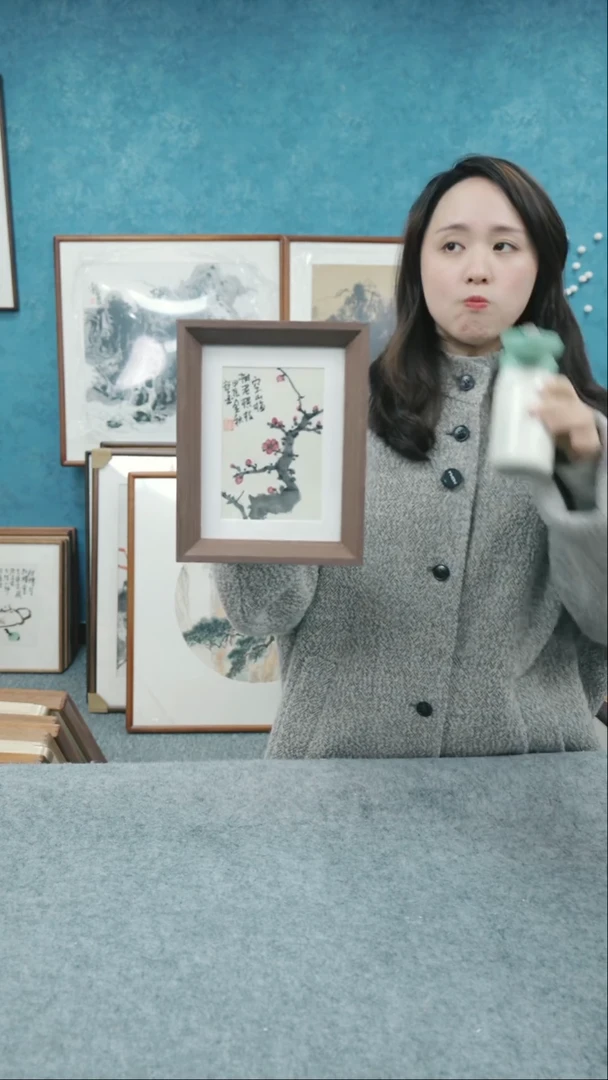 【闪购商品】国画8寸郑志超老师木质摆台