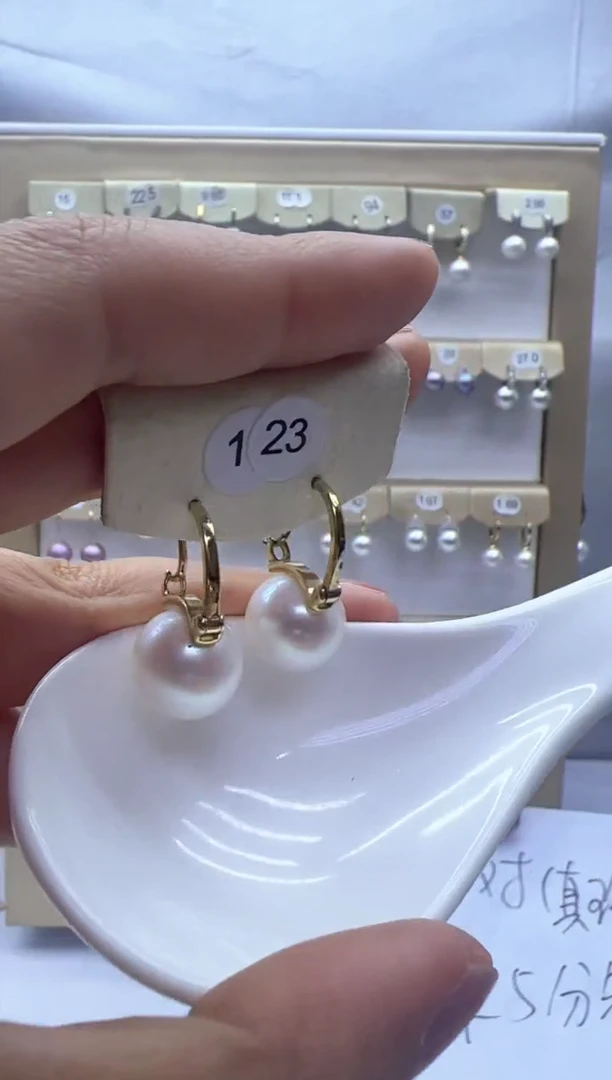 【闪购商品】淡水珍珠耳饰银S925镶嵌123