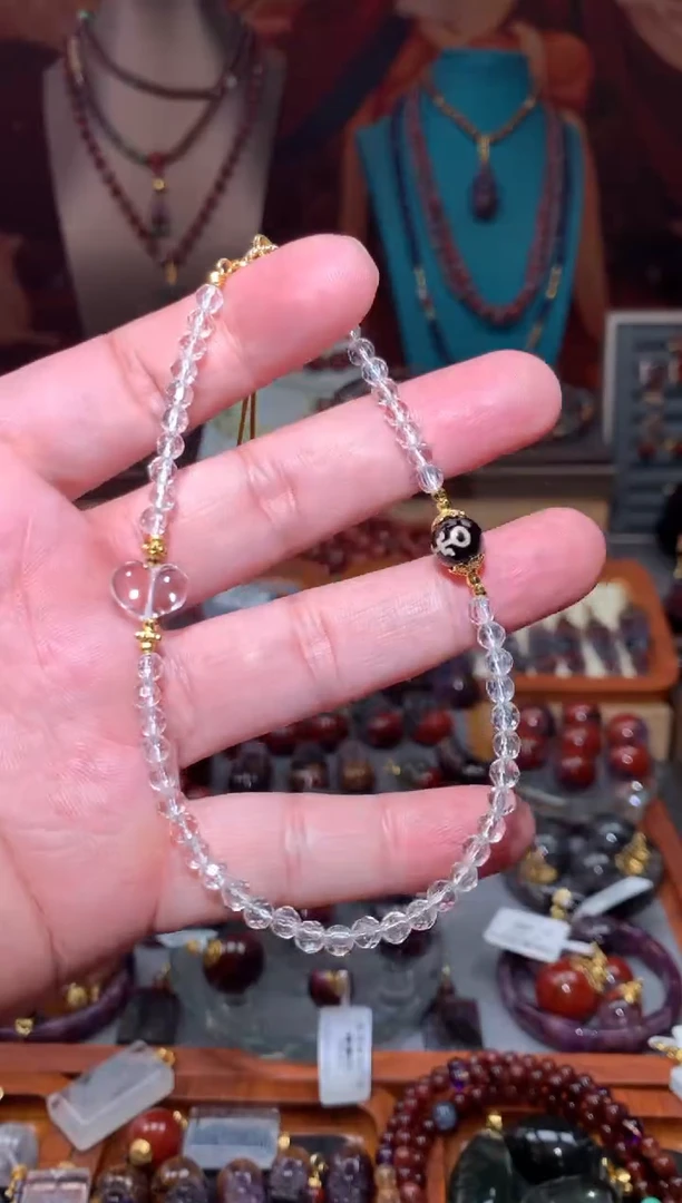 未镶嵌珠宝半成品水晶白水晶手机挂