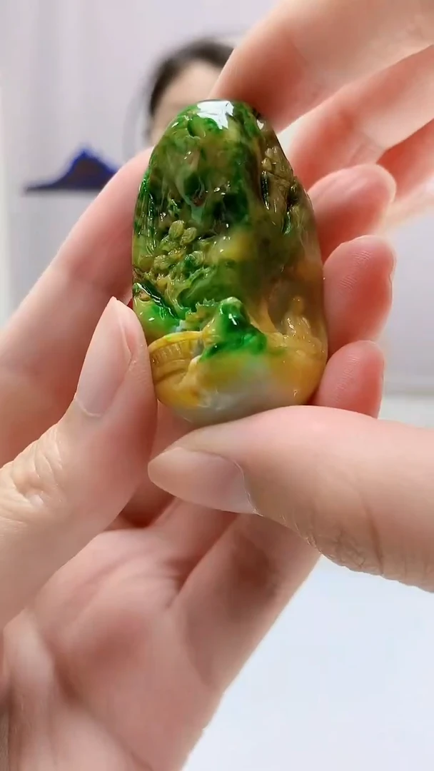 定制翡翠未镶嵌4902zm-毛货挂件18