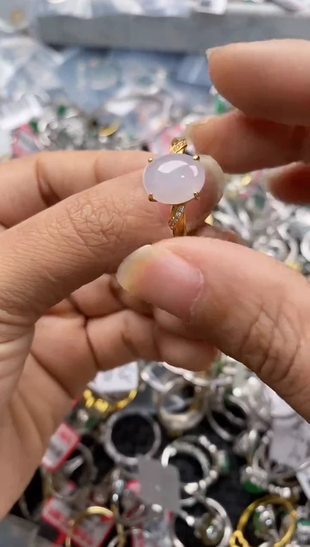 银S925镶嵌戒指翡翠11---1