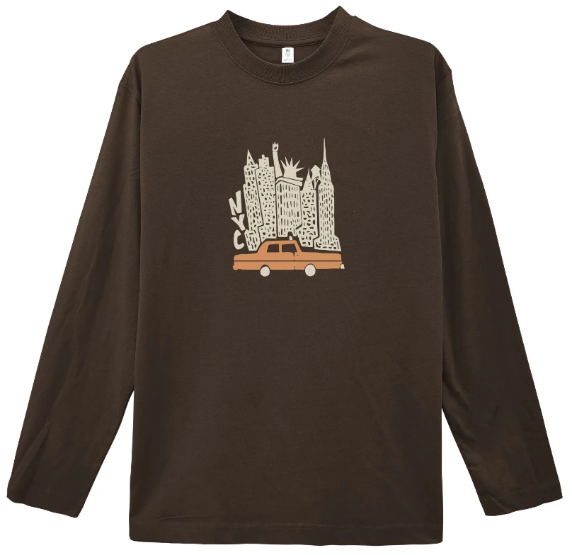 CX29435#重磅秋季新疆长绒棉螺纹圆领口欧版纯棉秋冬印花百搭长袖