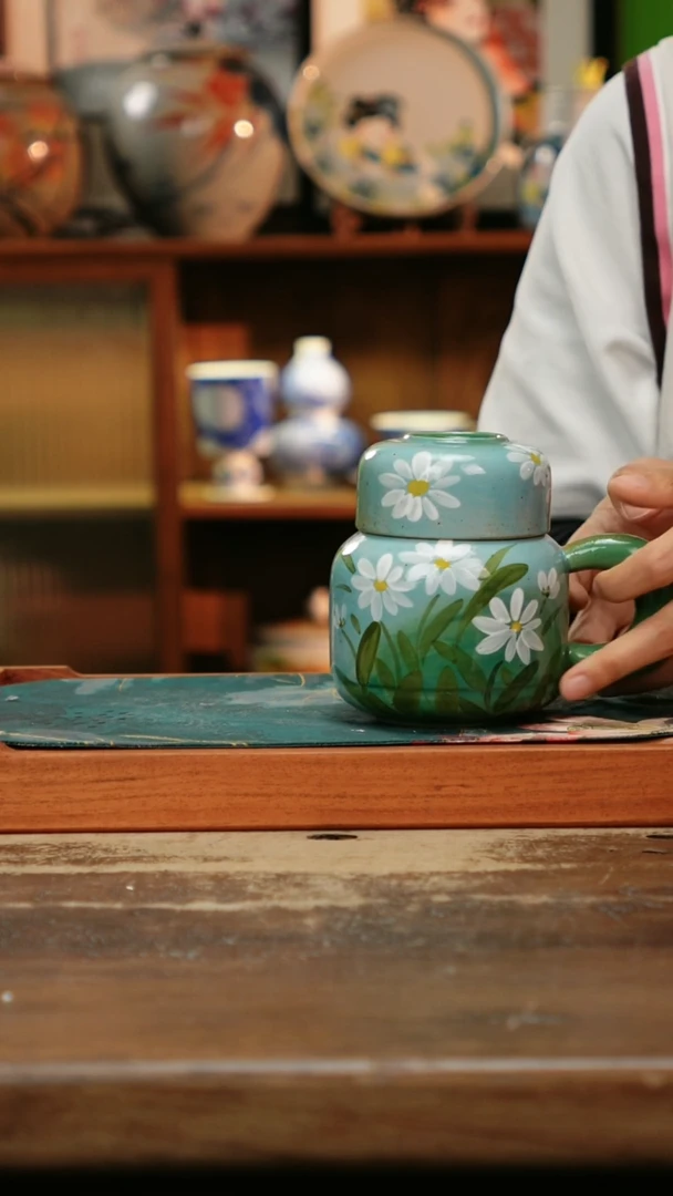 杯景德镇纯手工釉下彩精品茶具水杯