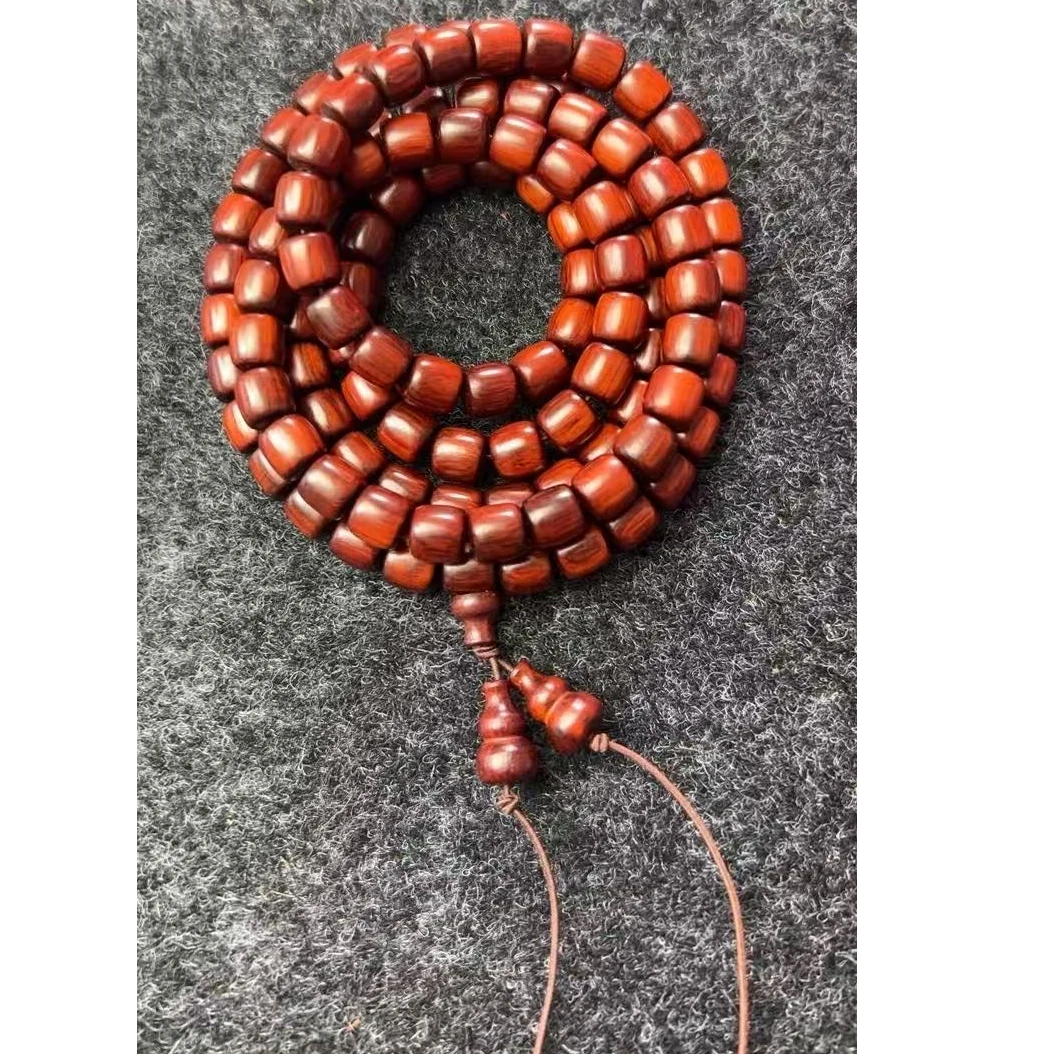 (木制)印度紫檀木0.8直切珠（108颗）