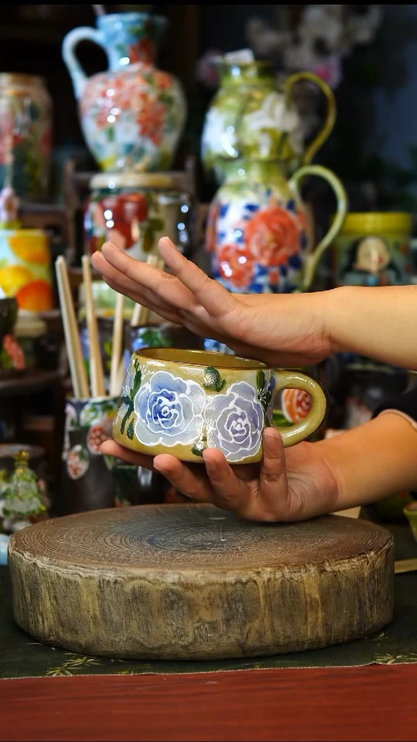 陶瓷141景德镇手工手绘釉下彩