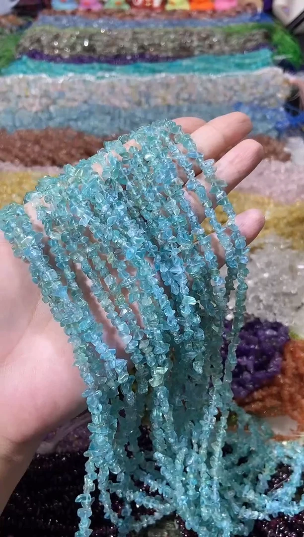 水晶珠宝半成品未镶嵌小蓝磷灰