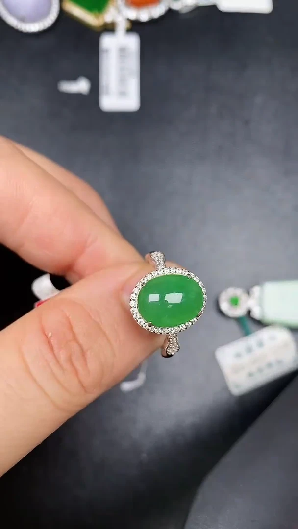 银S925镶嵌戒指翡翠1860