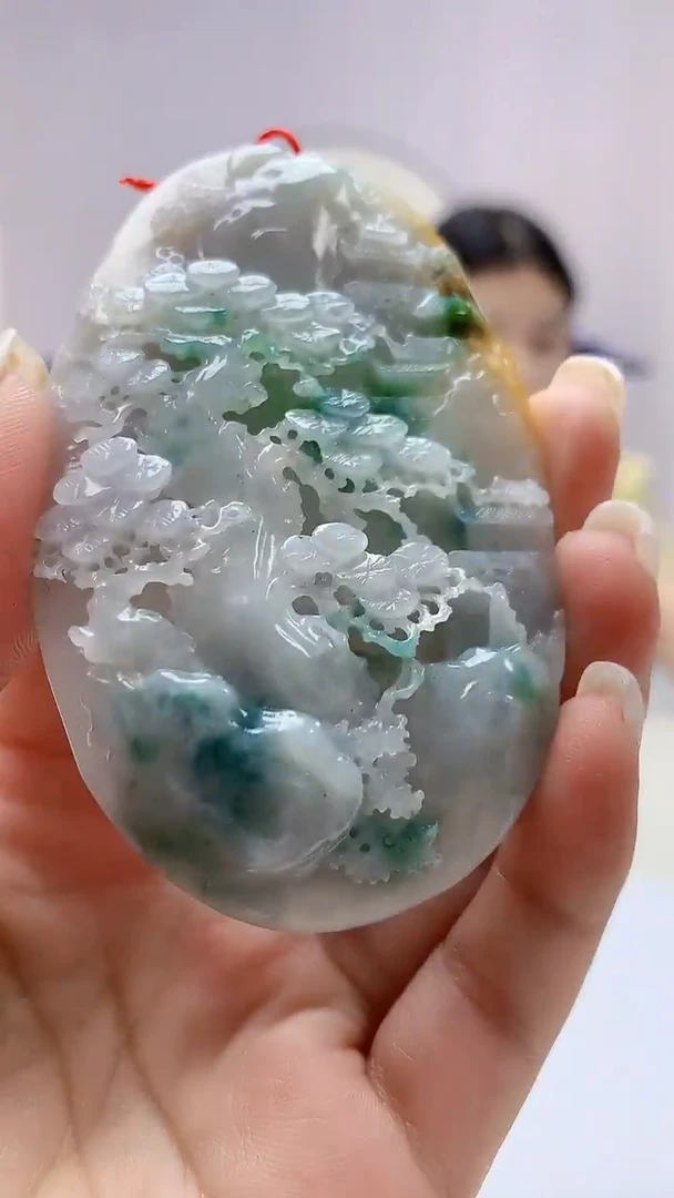 定制翡翠未镶嵌4812ms-毛货14山水