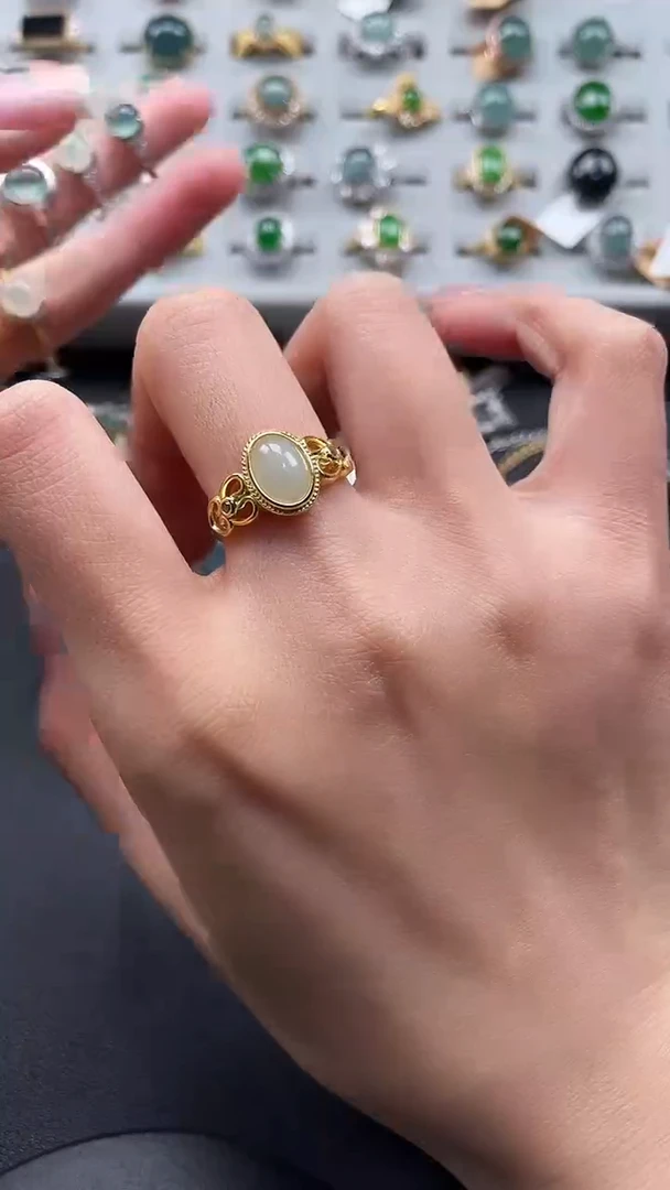 【闪购商品】翡翠戒指银S925镶嵌5756765