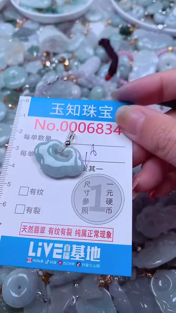 吊坠(不含链)未镶嵌翡翠6834