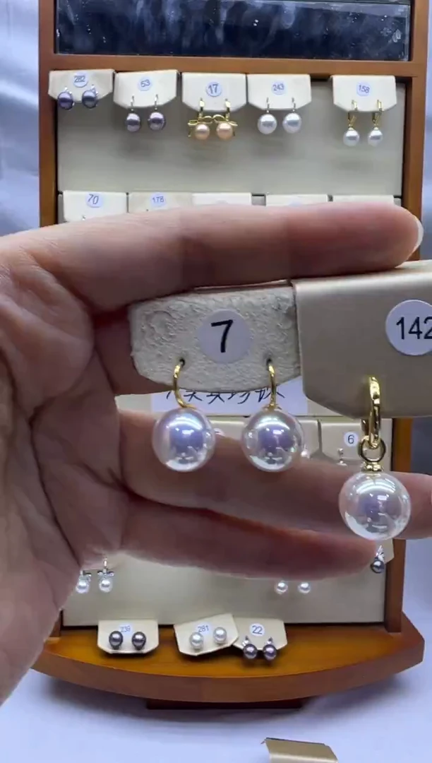 未镶嵌耳饰淡水珍珠7+142