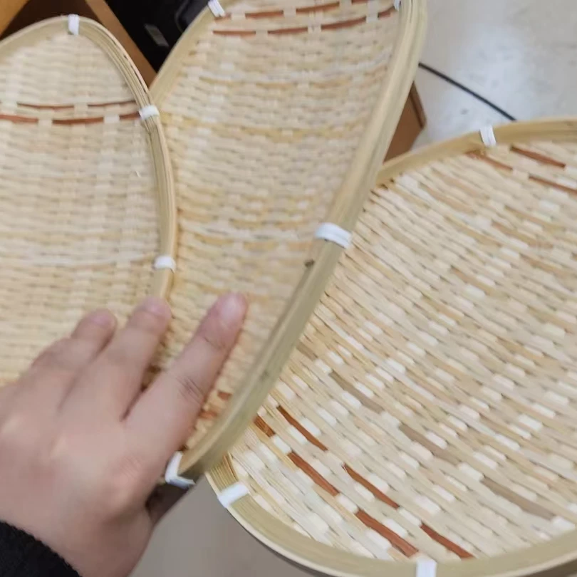 竹编点心盘水果盘3个