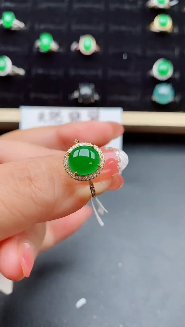 【闪购商品】翡翠戒指银S925镶嵌50800