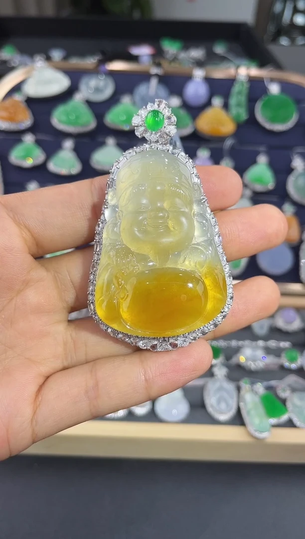 18K金镶嵌挂件翡翠ZHG00919-12