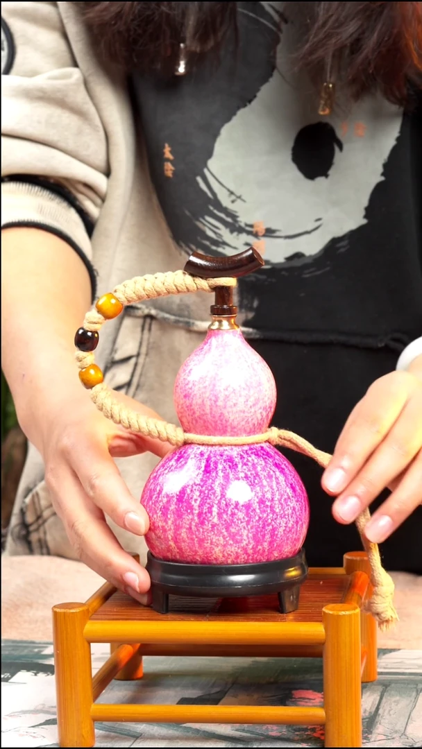 63李氏大漆精品大漆酒葫芦摆件