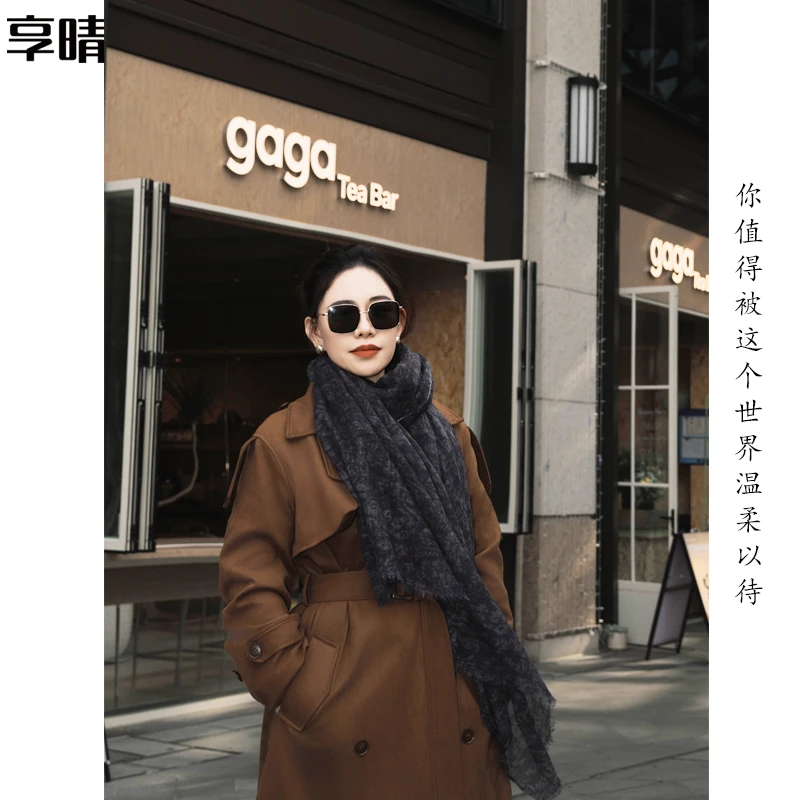 享晴 高奢云雾绒100%纯山羊绒秋冬保暖围巾