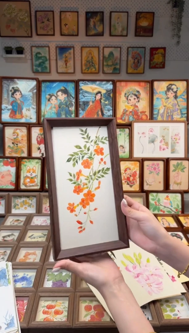 国画凌霄花 手绘国画27