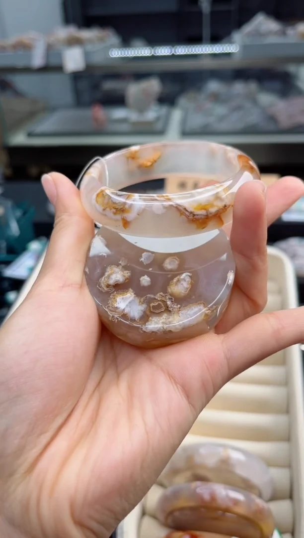 石英质玉手镯未镶嵌55圈口（赠送镯心）3121548