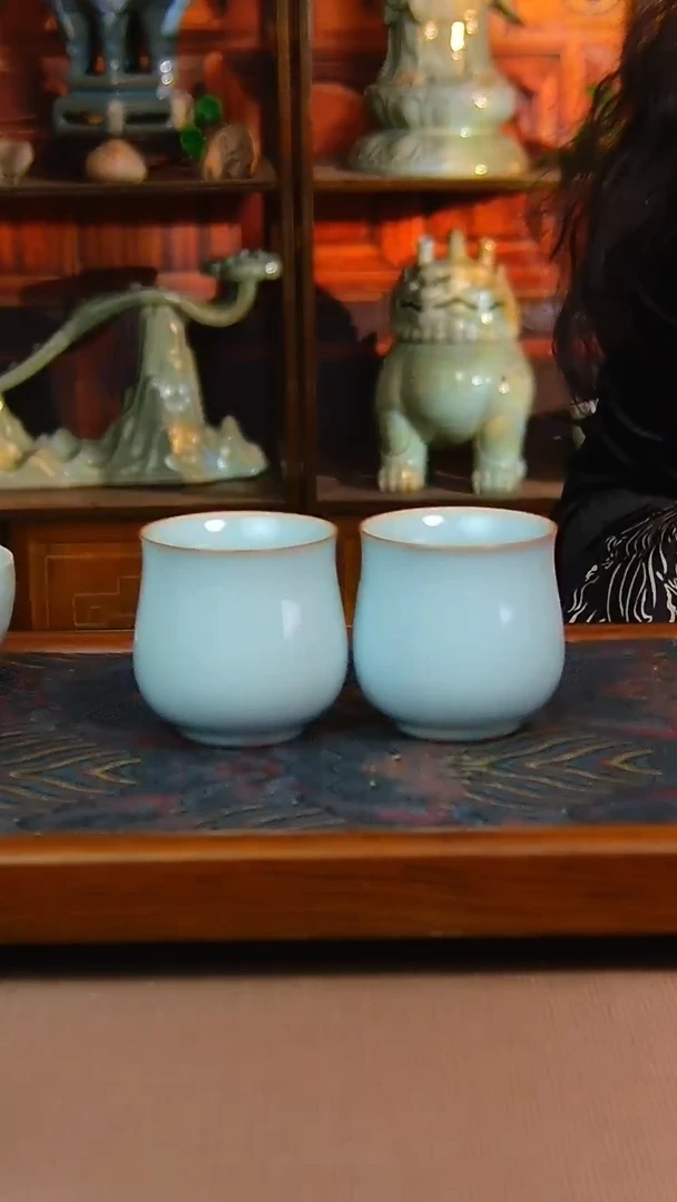 原矿汝瓷福利杯一对