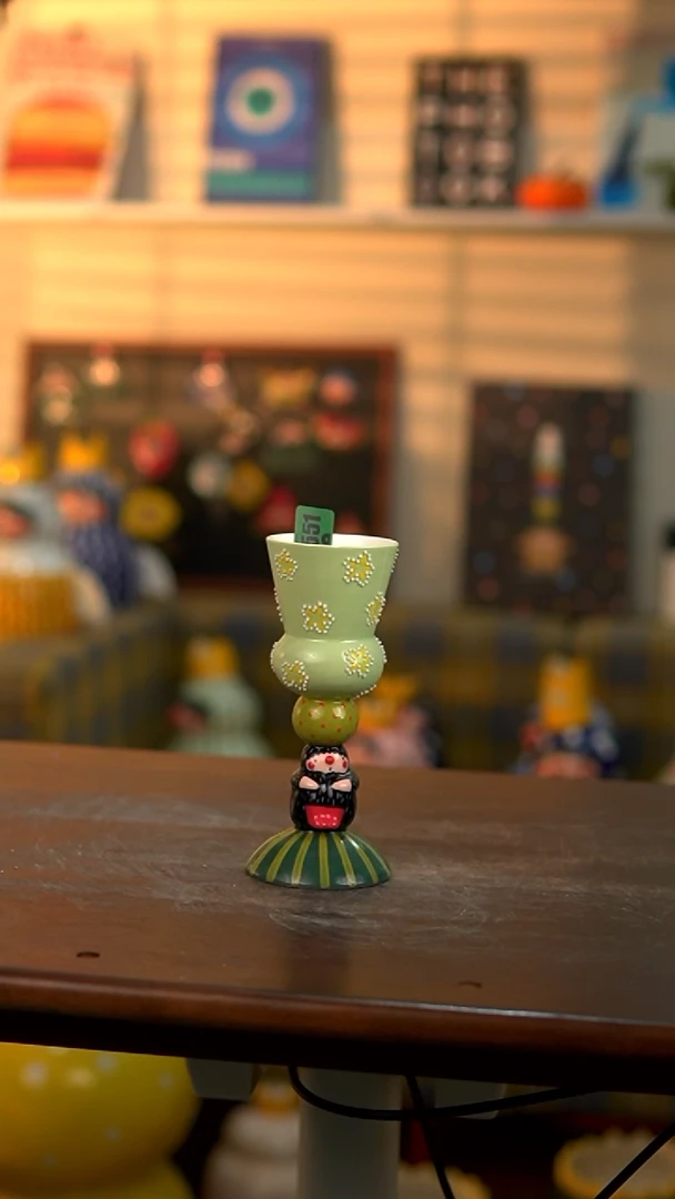 .551喜上陶社高脚杯子