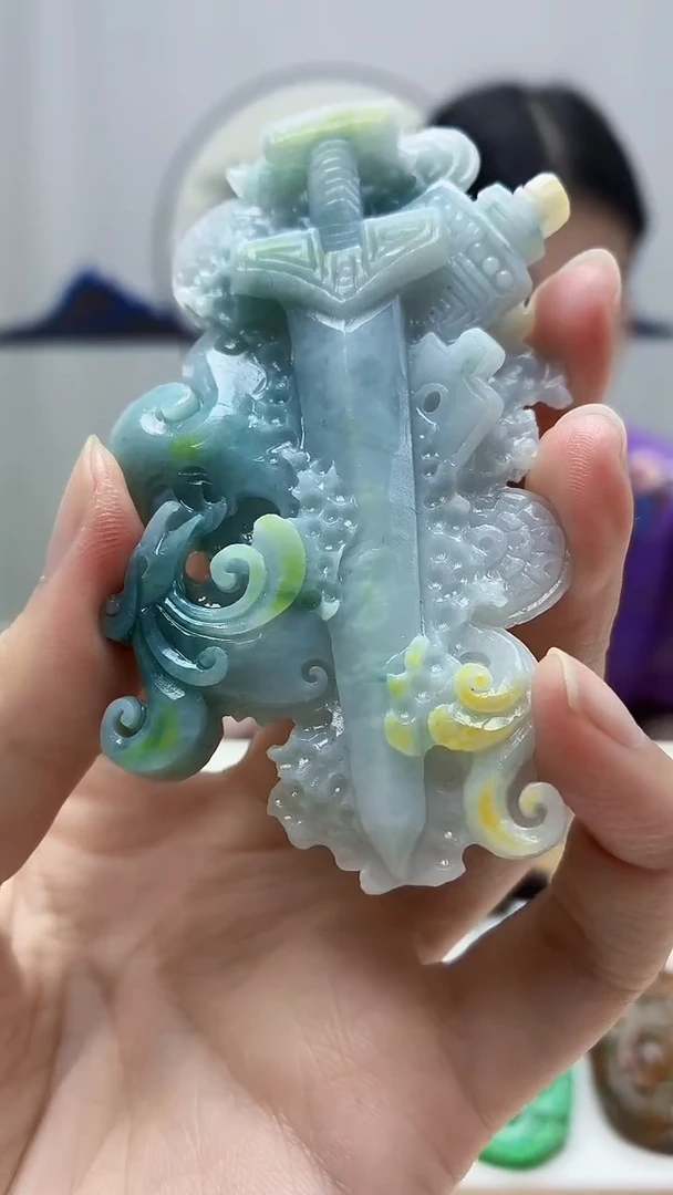 未镶嵌定制翡翠4812zm-毛货挂件46